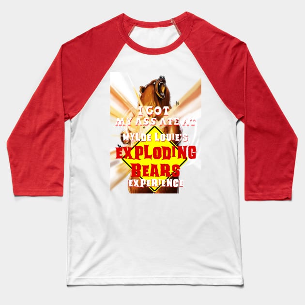 Exploding Bears Baseball T-Shirt by Bizzong